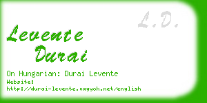 levente durai business card